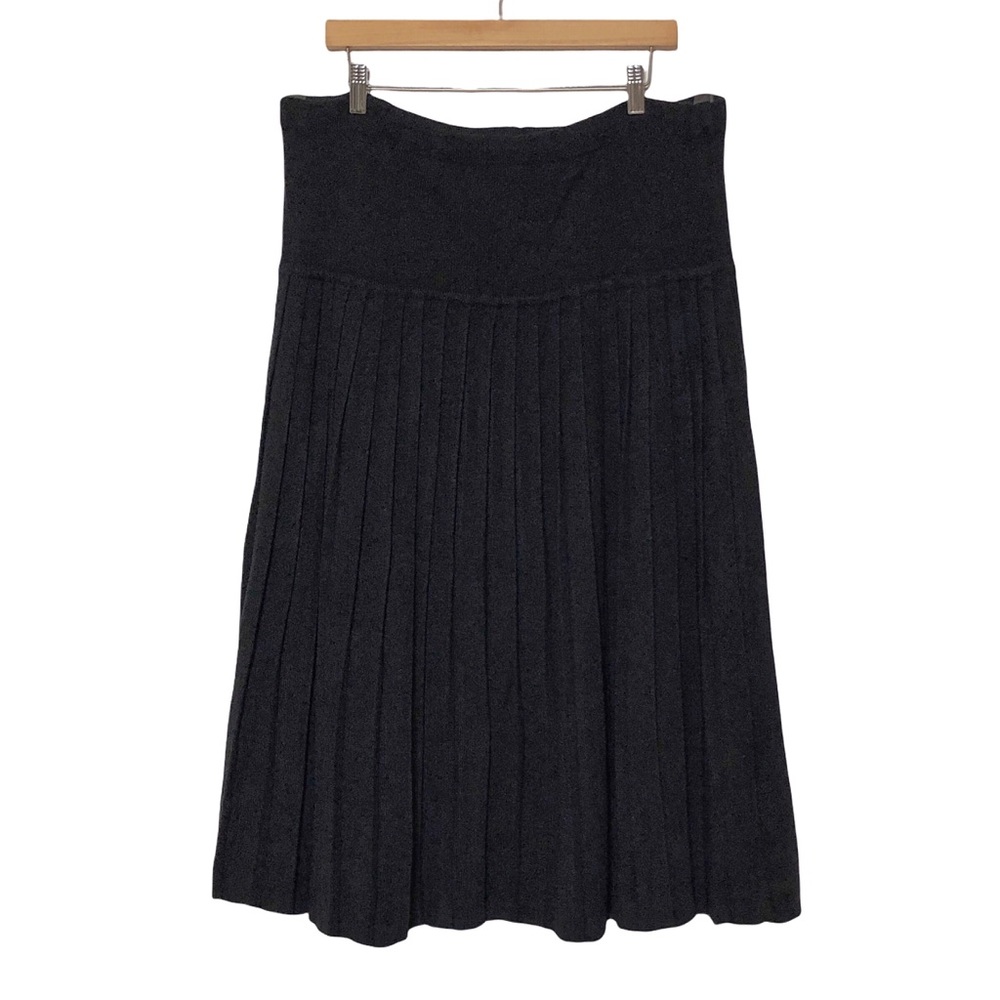 Vintage Hand Knit Pleated Midi Skirt - Picture 4 of 7